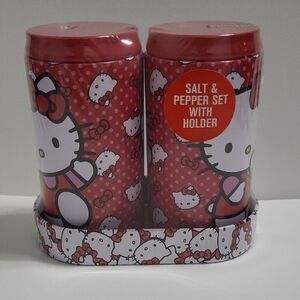 Hello Kitty Tin Salt & Pepper Shaker Set